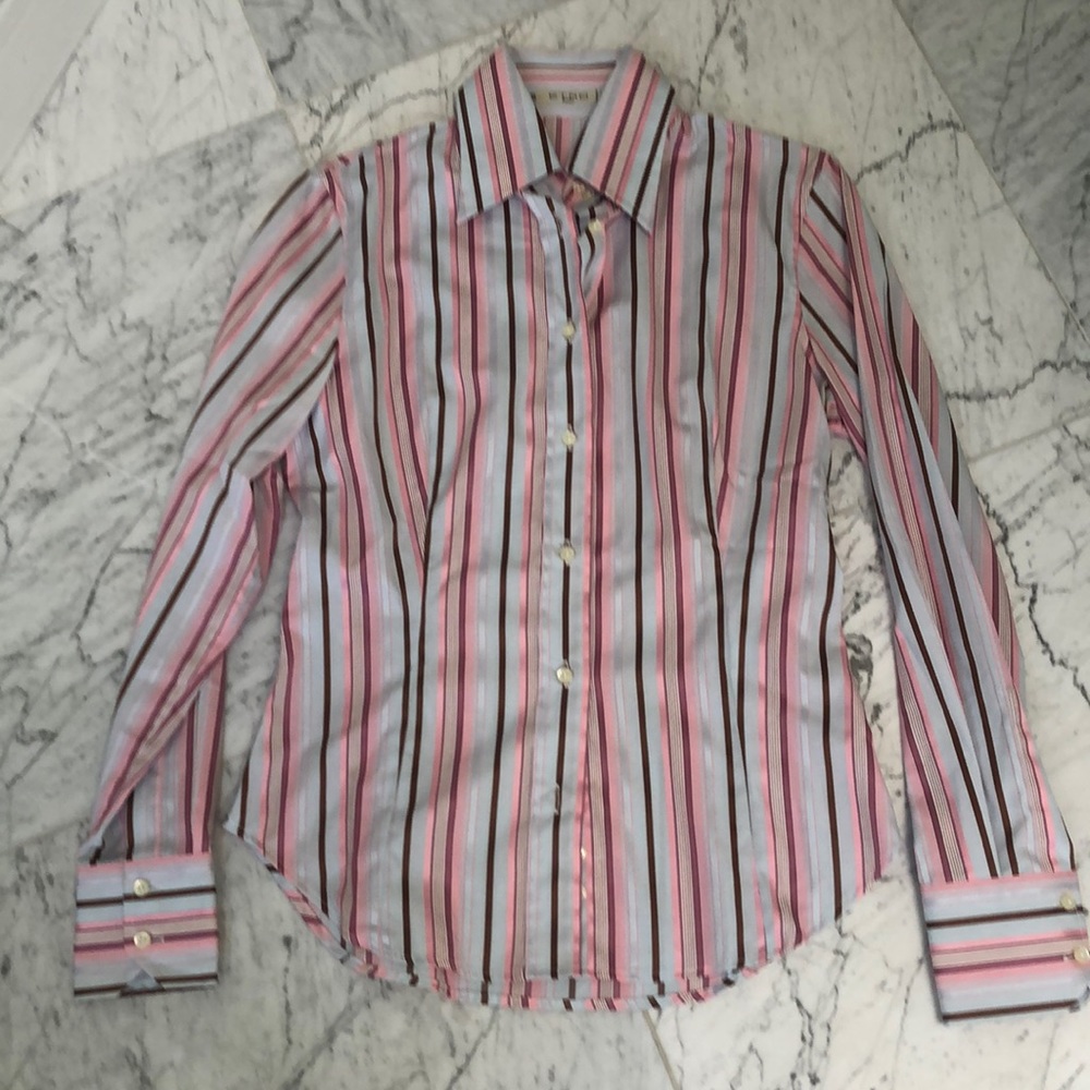ETRO - Long sleeve stripe button up top